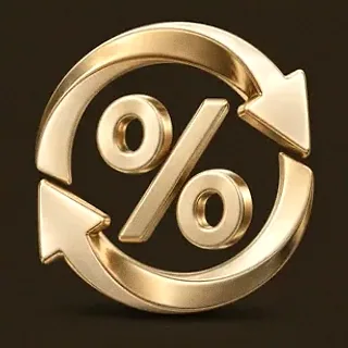 Percent cycle icon — Ruby Reels