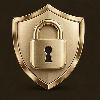Shield with padlock — Ruby Reels