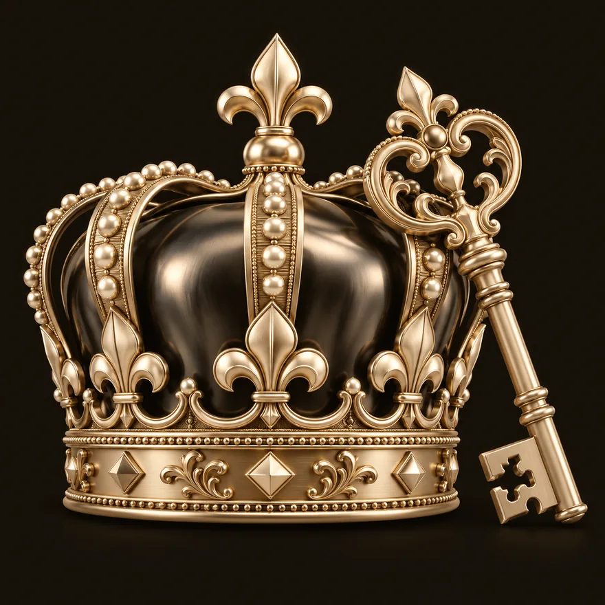 Royal crown and key — Ruby Reels