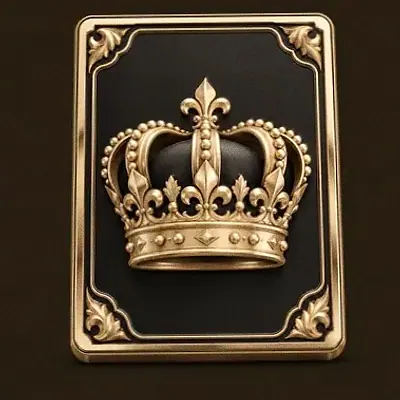 Crown emblem card — Ruby Reels