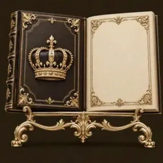 Ornate open book — Ruby Reels