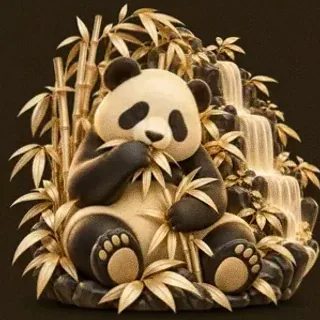 Panda eating bamboo — Ruby Reels