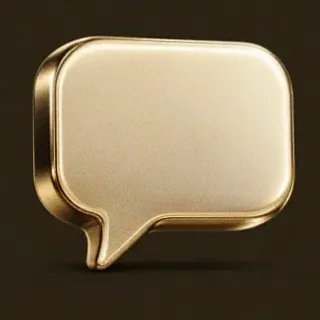 Gold speech bubble — Ruby Reels