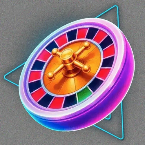 Neon roulette wheel