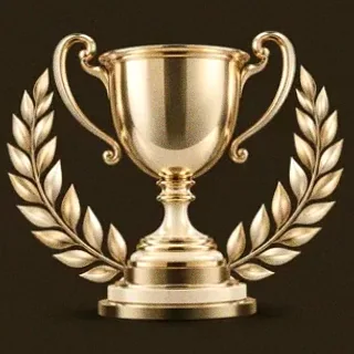 Gold trophy cup — Ruby Reels