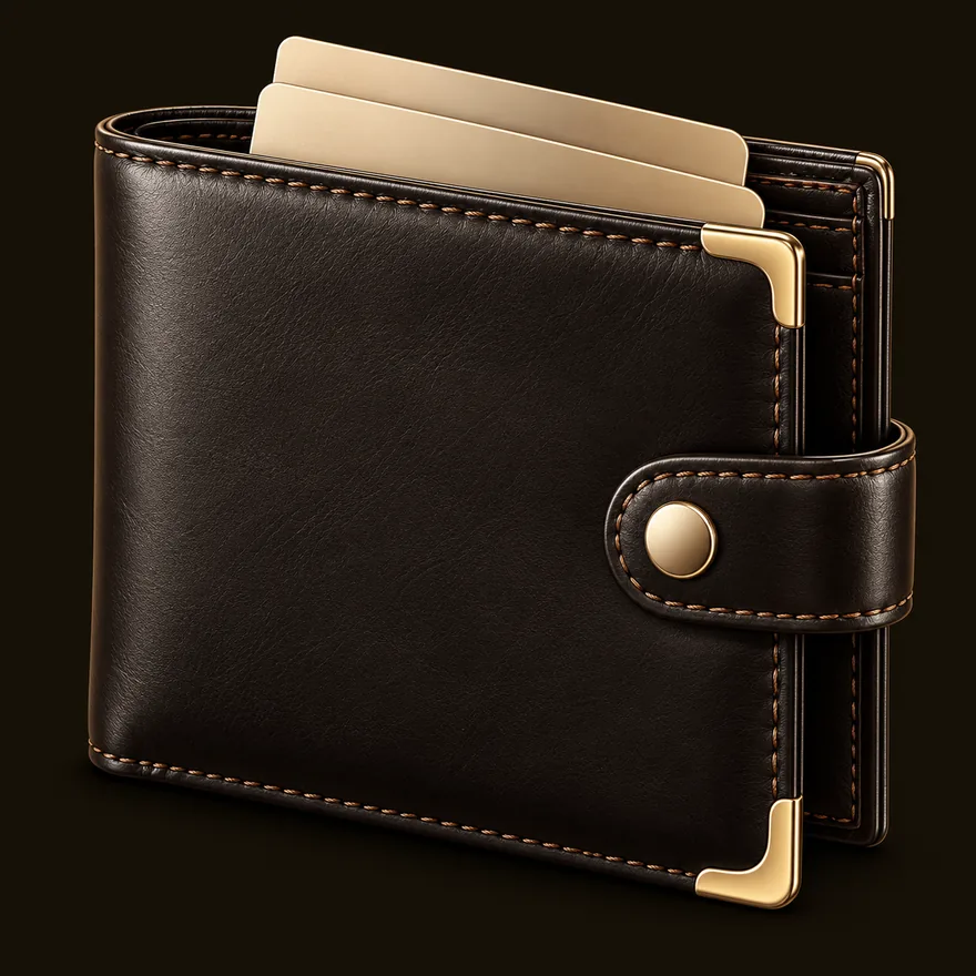 Leather wallet — Ruby Reels